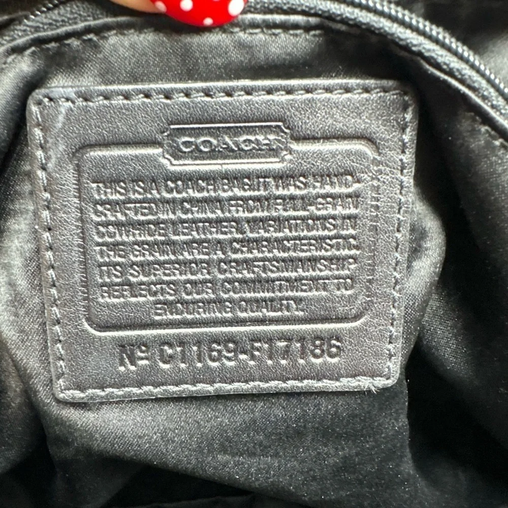 Coach Black Patent Inlaid Leather & Suede Cs Satchel Handbag